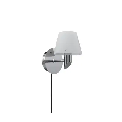 Herstal Gil wall lamp chrome/opal glass