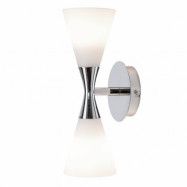 Herstal Harlekin duo vägglampa krom-vit