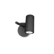 Holder vägglampa svart GU10