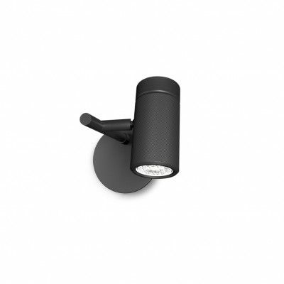 Holder vägglampa svart GU10