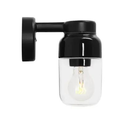 IFÖ Electric Ohm vägglampa 100 klarglas H210 svart