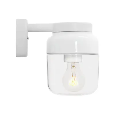 IFÖ Electric Ohm vägglampa 140 klarglas H205 vit