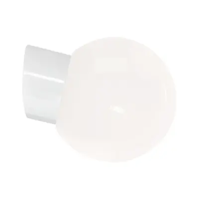 IFÖ Electric Vägglampa Classic Glob blankt opalglas Ø180 sned vit