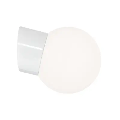 IFÖ Electric Vägglampa Classic Glob matt opalglas Ø150 sned vit