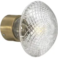 Juliette vägglampa, mässing/klar 16cm