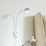 Jyla vägglampa, GX53, matt vit, stickkontakt, flexibel arm – Lindby - Vardagsrum - Modern - Metall - Med en ljuskälla