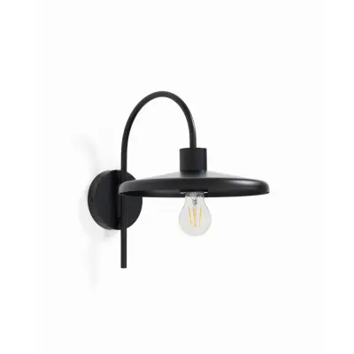 KAVE HOME Nuvira vägglampa - svart satinmetall