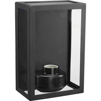 Kubba vägglampa, svart 26cm