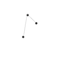 KDLN - Azou 3 Vägglampa Black Marble