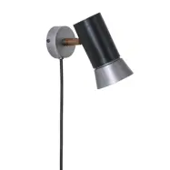 Kusk vägglampa, råjärn/svart