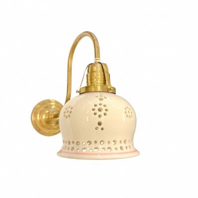 Lady vägglampa, mässing/keramik (1680)