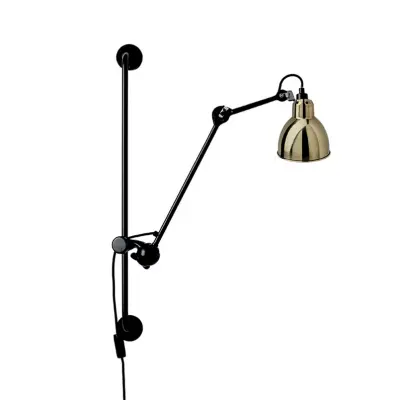 Lampe Gras - 210 Vägglampa svart/mässing –
