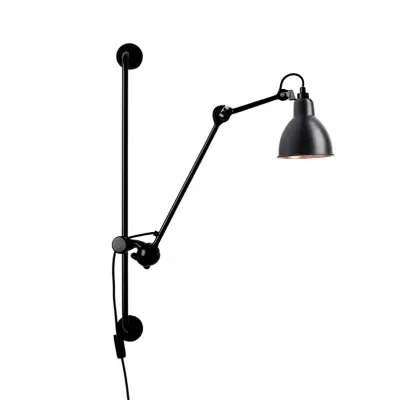 Lampe Gras - 210 Vägglampa svart/svart-koppar –