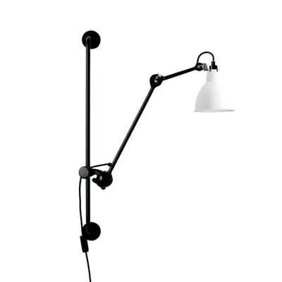 Lampe Gras - 210 Vägglampa svart/vit –