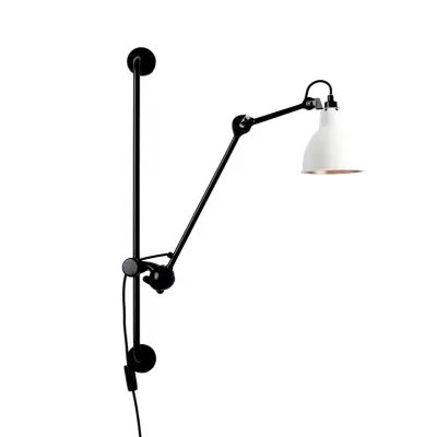Lampe Gras - 210 Vägglampa svart/vit/koppar –