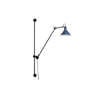Lampe Gras - 214 Vägglampa Conic Svart/Blå