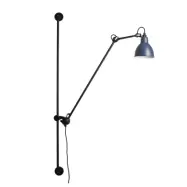 Lampe Gras 214 Round vägglampa, svart/blå – DCW - Vardagsrum - Design - Metall - Med en ljuskälla