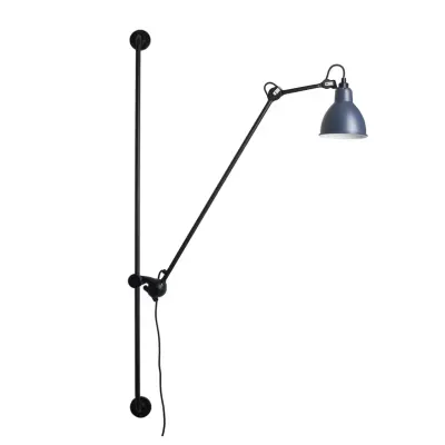 Lampe Gras - 214 Vägglampa Round svart/blå –