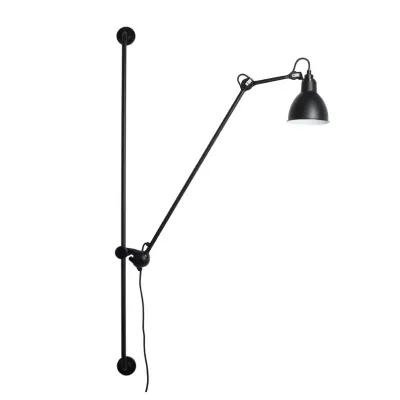 Lampe Gras - 214 Vägglampa Round svart/koppar –