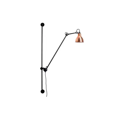 Lampe Gras - 214 Vägglampa Round Svart/Koppar