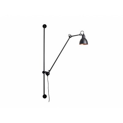 Lampe Gras - 214 Vägglampa Round Svart/Svart/Koppar