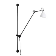 Lampe Gras 214 Round vägglampa, svart/vit, PC – DCW - Vardagsrum - Design - Metall - Med en ljuskälla