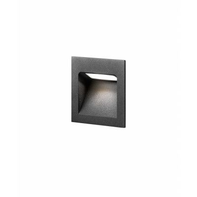 LIGHT-POINT - Deli 1 LED-infälld vägglampa IP54 3000K svart