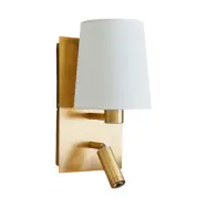 Lindby - Aiden Vägglampa Brass/White