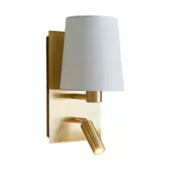 Lindby - Aiden Vägglampa White/Brass