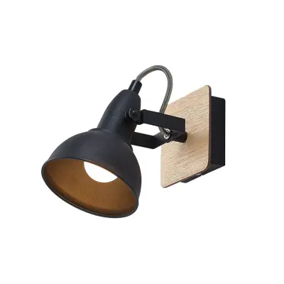 Lindby - Aylis Vägglampa Black/Wood