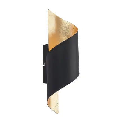 Lindby - Chenotara Vägglampa Black/Gold
