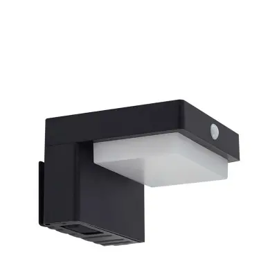 Lindby - Eleazer LED Solcell Vägglampa w/Sensor Svart