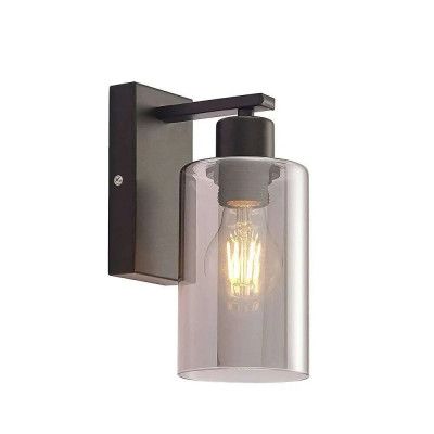 Lindby - Emavi Vägglampa Black/Smoke