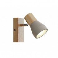 Lindby - Filiz Vägglampa Wood/Concrete