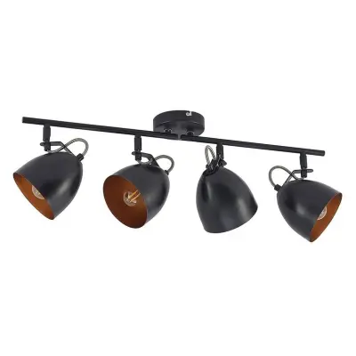 Lindby - Fintja 4 Plafond Black/gold