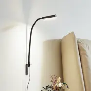 Flexola Square LED Vägglampa Black - Lindby - Sovrum - Metall - Med en ljuskälla