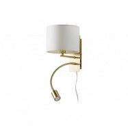 Lindby - Florens Vägglampa White/Brass