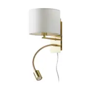 Lindby - Florens Vägglampa White/Brass