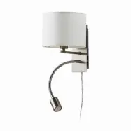 Lindby - Florens Vägglampa White/Nickel