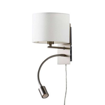 Lindby - Florens Vägglampa White/Nickel