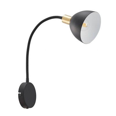 Lindby - Genora Vägglampa m/Ledning Black
