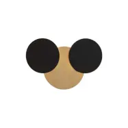 Lindby - Grazyna 3 LED Vägglampa Black/Gold