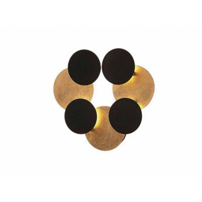 Lindby - Grazyna 9 LED Vägglampa Black/Gold