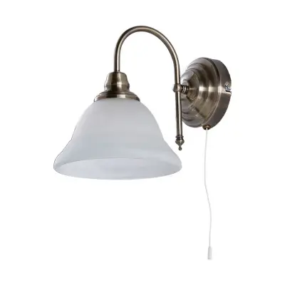 Lindby - Hanna Vägglampa Antique Brass/Opal