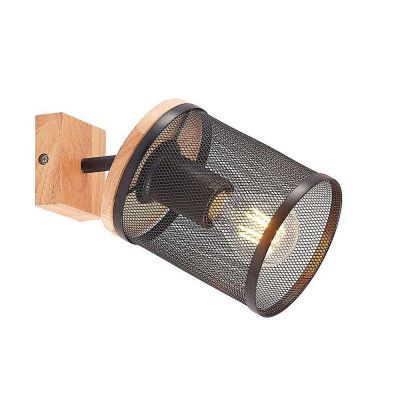 Lindby - Kiriya Vägglampa Black/Wood