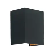 Lindby - Lukani Vägglampa Black/Gold/Nickel