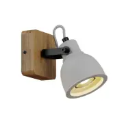 Lindby - Mirka Vägglampa Grey/Dark Wood