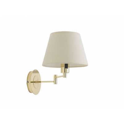 Lindby - Pola Vägglampa Cream/Polished Brass