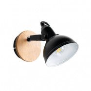 Lindby - Trinela Vägglampa Black/Wood Lindby