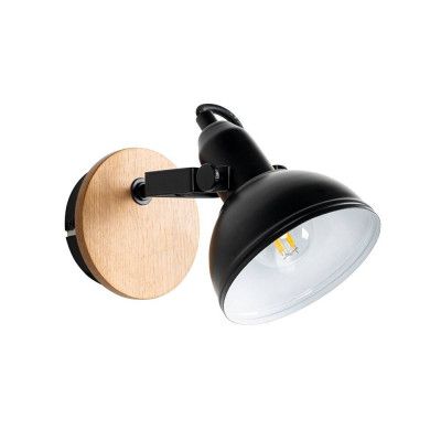 Lindby - Trinela Vägglampa Black/Wood Lindby
